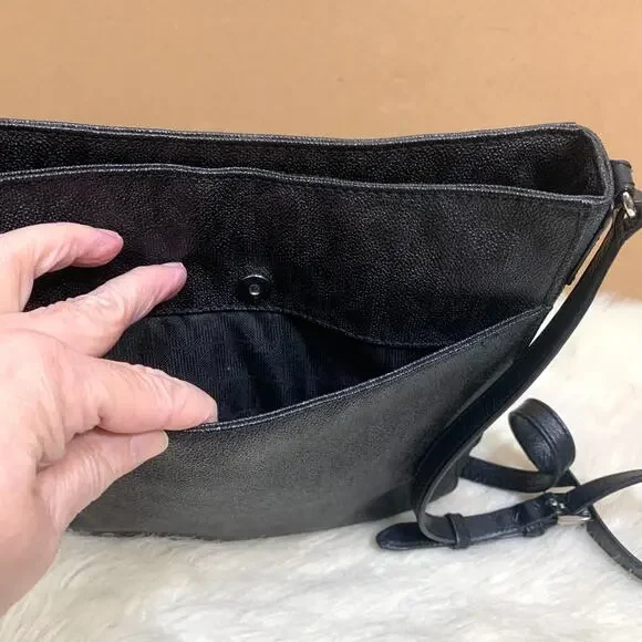 MICHAEL KORS Black Coated Canvas & Leather North South XBody Messenger Bag - Picture 6 of 16